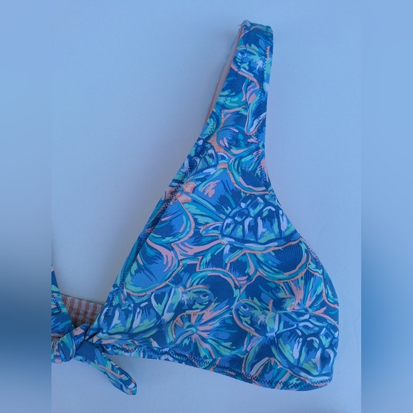 Vineyard Vines Tropical Turtles Tie Front Bikini Set - Picture 4 of 9